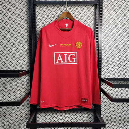 Camiseta de manga larga local del Manchester United 2007/08